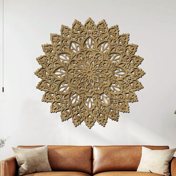 3 vrstvá mandala HARMONIE DUŠE | Rozměry (cm): 40x40 | Zvolte barevný dekor: dub zlatý
