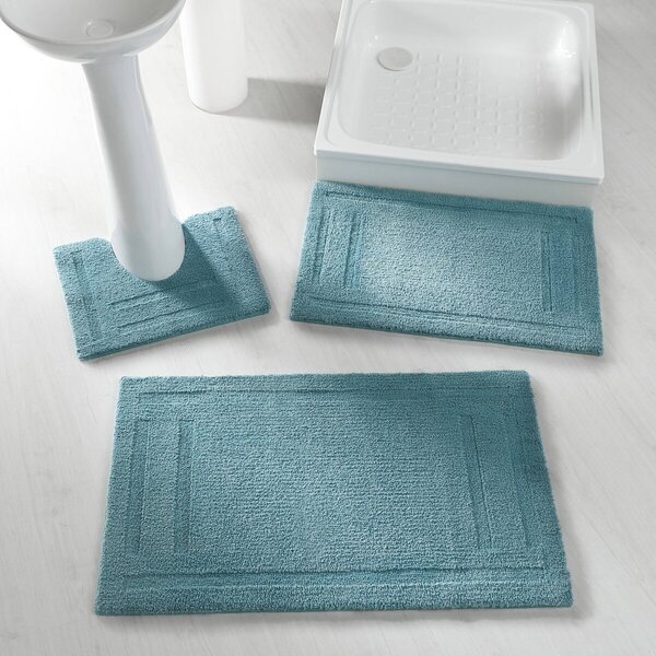 Hebká koupelnová předložka z mikrovlákna s extra vysokou gramáží blankytná WC 50x40 cm