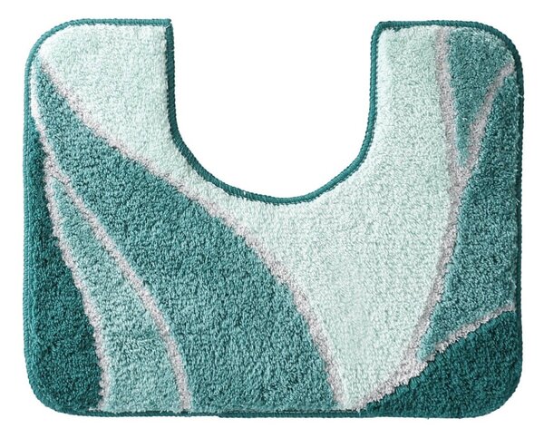 Velmi hebká a hustá koupelnová předložka, motiv Rostliny blankytná WC 50x40 cm