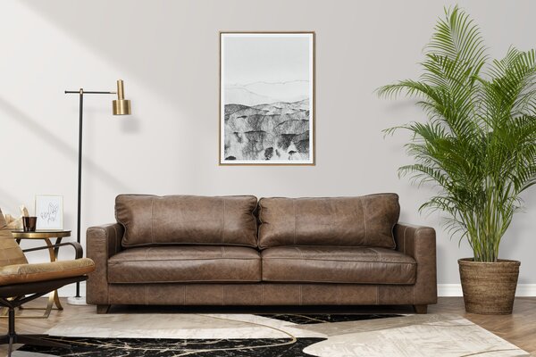 Makro Abra Kusový moderní koberec Kashmir KR205S Mramor černý žlutý krémový Rozměr: 100x200 cm