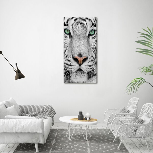 Vertikální Foto obraz canvas Bílý tygr ocv-13468757