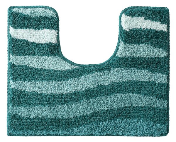 Velmi hebká a hustá koupelnová předložka, motiv Zebra blankytná 50x40 cm