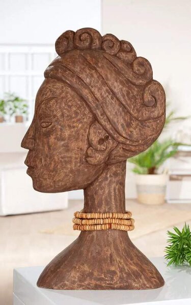 Dřevěná socha Africká dáma dřevo mango 49 cm VÝPRODEJ