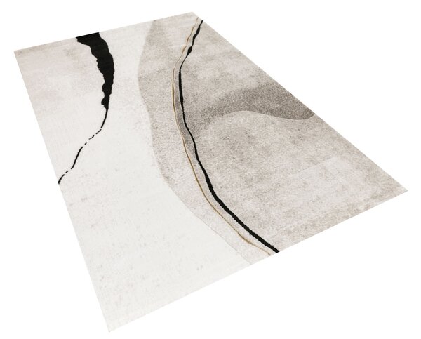 Makro Abra Kusový koberec Kashmir KR143S Moderní Abstraktní černý béžový krémový Rozměr: 120x170 cm