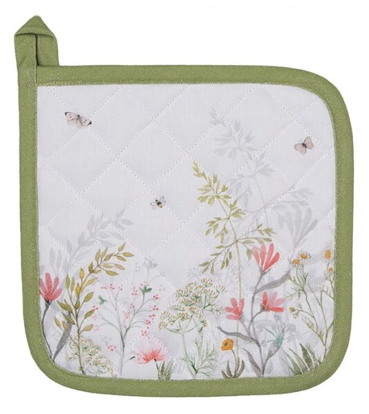 Bavlněná chňapka / podložka pod hrnec se vzorem divoké louky Wildflower Fields – 20x20 cm