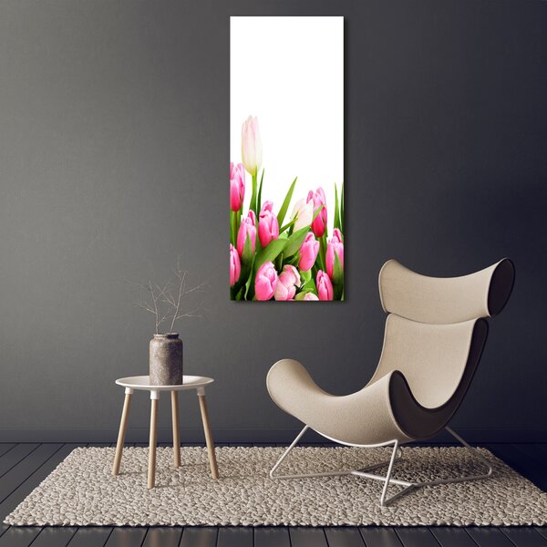 Vertikální Foto obraz na plátně Růžové tulipány ocv-138798865