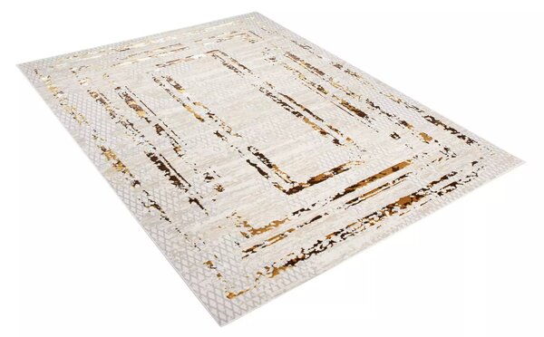 Makro Abra Kusový koberec GOLDEN MZ38K Moderní Klasický krémový hnědý Rozměr: 80x150 cm