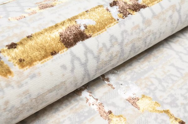 Makro Abra Kusový koberec GOLDEN MZ38K Moderní Klasický krémový hnědý Rozměr: 80x150 cm