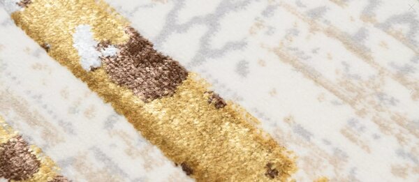 Makro Abra Kusový koberec GOLDEN MZ38K Moderní Klasický krémový hnědý Rozměr: 80x150 cm