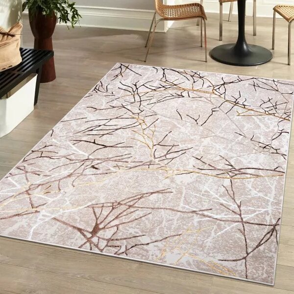 Makro Abra Kusový koberec GOLDEN NA40A Moderní krémový Rozměr: 140x200 cm