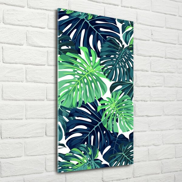 Vertikální Fotoobraz na skle Tropické listy osv-139916895