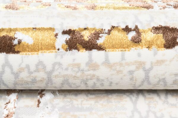 Makro Abra Kusový koberec GOLDEN MZ38K Moderní Klasický krémový hnědý Rozměr: 80x150 cm