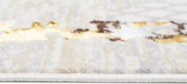 Makro Abra Kusový koberec GOLDEN MZ38K Moderní Klasický krémový hnědý Rozměr: 80x150 cm