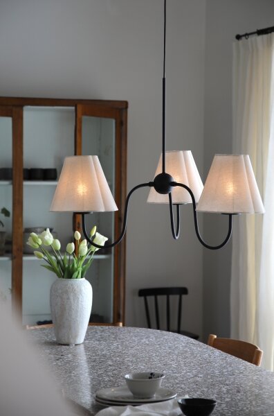 Markslöjd 109172 - Lustr na lanku VEYA 3xE14/40W/230V pr. 90 cm len/černá