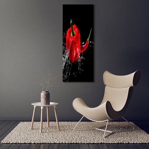 Vertikální Foto obraz canvas Dvě papriky ocv-14662638
