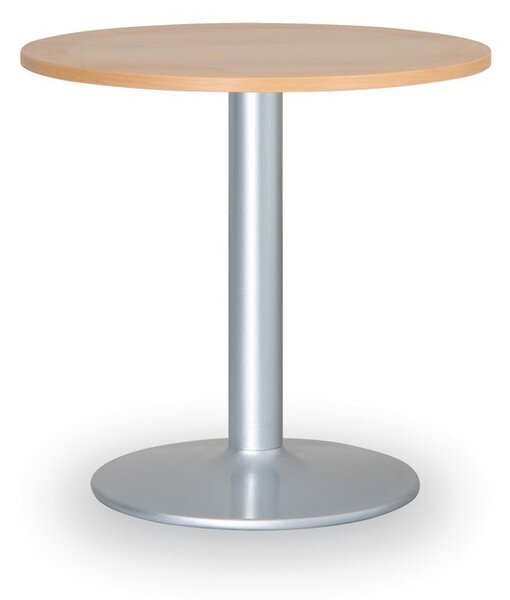 Konferenční stolek ZEUS II, průměr 60 cm, šedá podnož, buk