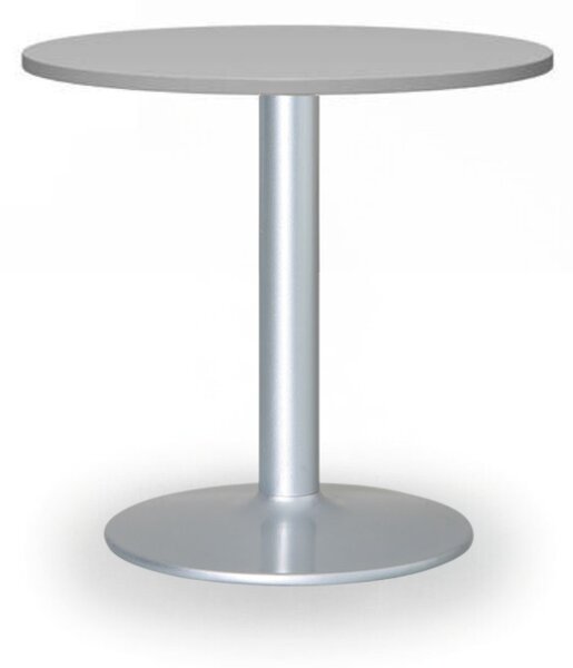 Konferenční stolek ZEUS II, průměr 60 cm, šedá podnož, šedá
