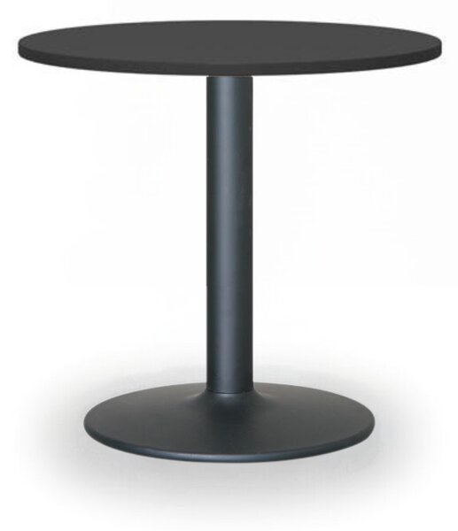 Konferenční stolek ZEUS II, průměr 60 cm, černá podnož, grafit