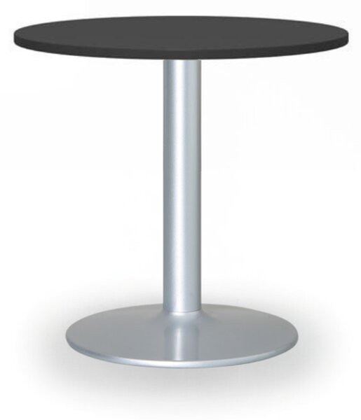 Konferenční stolek ZEUS II, průměr 60 cm, šedá podnož, grafit