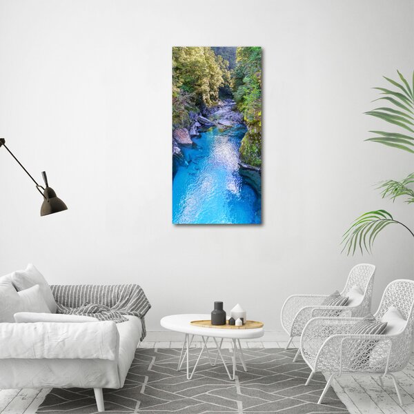 Vertikální Foto obraz canvas Řeka v lese ocv-158043905