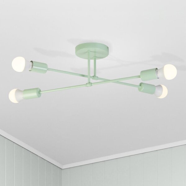 Přisazený lustr CAMBRIDGE 4xE27/15W/230V zelená