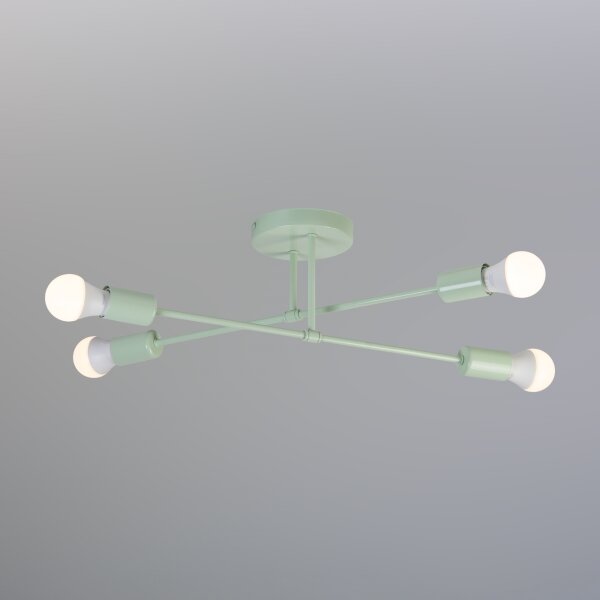 Přisazený lustr CAMBRIDGE 4xE27/15W/230V zelená
