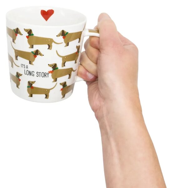 Hrnek It’s a long story, PPD, 400 ml, jezevčíci, dárková krabička