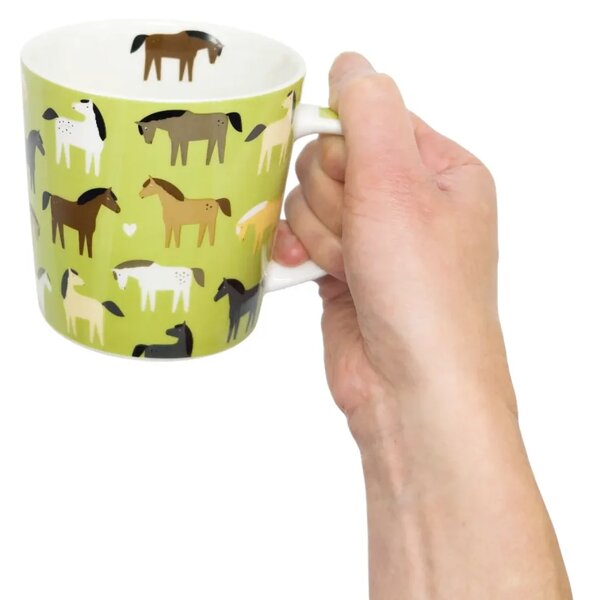 Hrnek Koňská parta, PPD, 400 ml, s koňským motivem a krabičkou