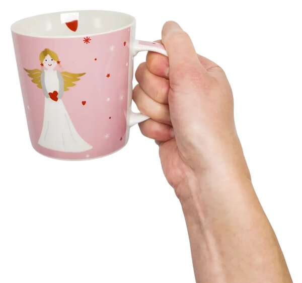 Hrnek Anděl se srdcem, 400 ml, PPD, dárkové balení