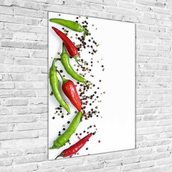 Vertikální Foto obraz skleněný svislý Chilli papričky osv-166768878