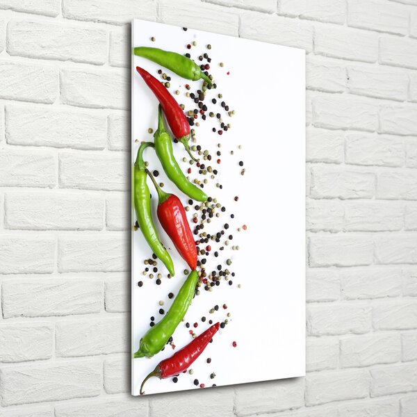 Vertikální Foto obraz skleněný svislý Chilli papričky osv-166768878