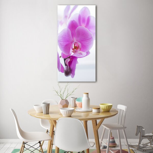 Vertikální Fotoobraz na skle Růžová orchidej osv-178713472