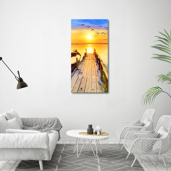 Vertikální Moderní obraz canvas na rámu Jezero ocv-180615214