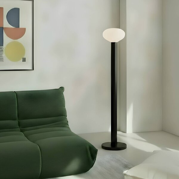 ALDEX Stojací lampa Flo, zelená, výška 138 cm, 1 žárovka, sklo, Zelená, Obývací pokoj / jídelna, kov, Design