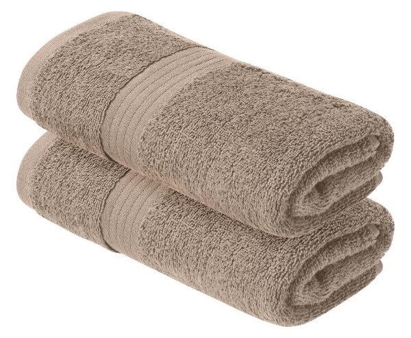Livarno® Froté ručník, 50 x 100 cm, 500 g/m2, 2 kusy (béžová) (100395055001)