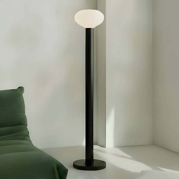 ALDEX Stojací lampa Flo, zelená, výška 138 cm, 1 žárovka, sklo, Zelená, Obývací pokoj / jídelna, kov, Design
