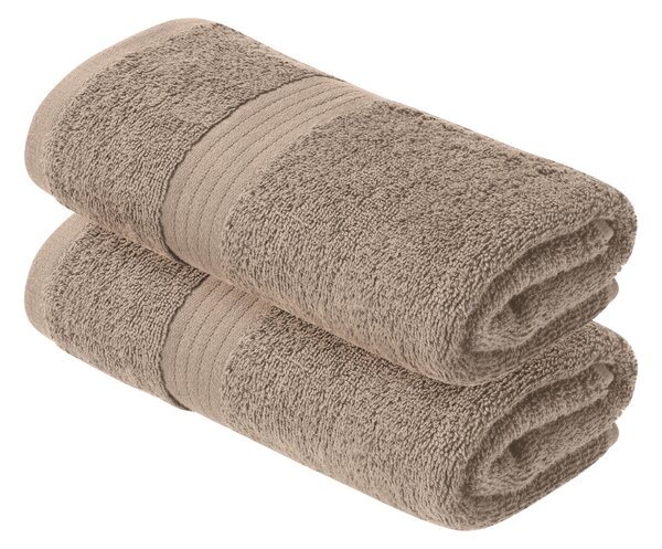 Livarno® Froté ručník, 50 x 100 cm, 500 g/m2, 2 kusy (béžová) (100395055001)