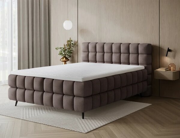 Kontinentální postel Sabrina 140x200, hnědá (tonall 22)