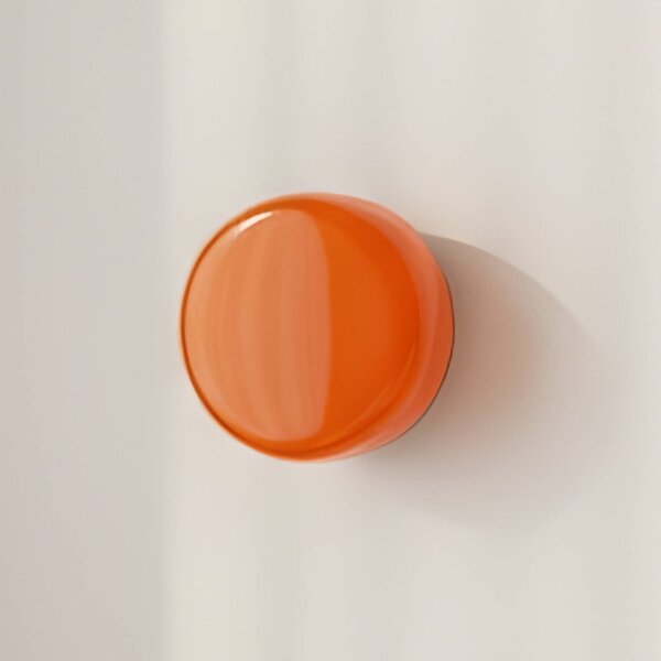 ALDEX Nástěnné světlo BonBon, oranžové, Ø 16 cm, sklo, stmívatelný, Žlutá / oranžová, Obývací pokoj / jídelna, Design