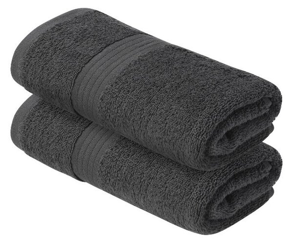 Livarno® Froté ručník, 50 x 100 cm, 500 g/m2, 2 kusy (šedá) (100395055003)