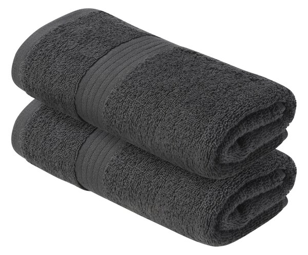 Livarno® Froté ručník, 50 x 100 cm, 500 g/m2, 2 kusy (šedá) (100395055003)