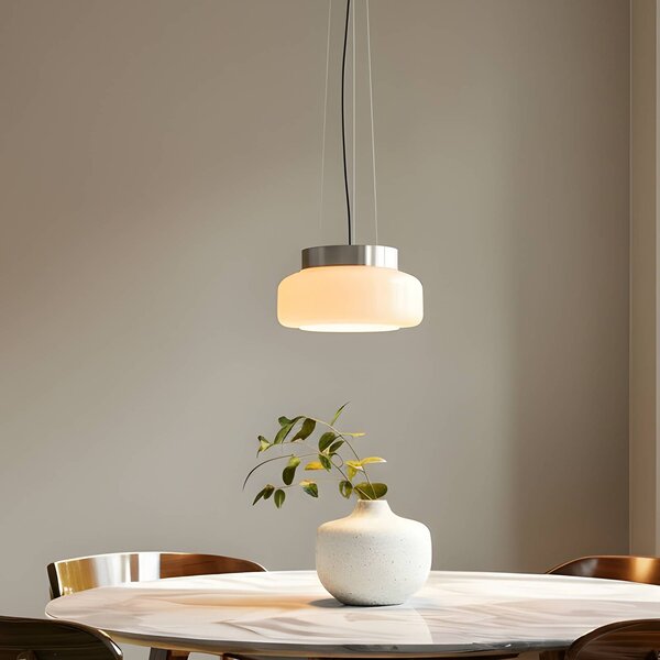 ALDEX Závěsné světlo BonBon, krémové, Ø 25 cm, sklo, stmívatelný, Krémová / jantar, Obývací pokoj / jídelna, Design