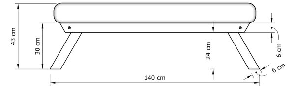 MarLiving Lavice BREEZIO 02 140 cm z masivu/oranžová