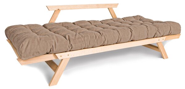 MarLiving Rozkládací futonová pohovka BREEZIO 02 170 cm z masivu/béžová