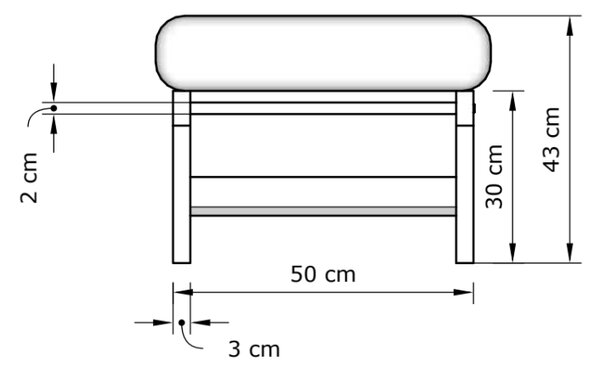 MarLiving Lavice BREEZIO 02 140 cm z masivu/oranžová