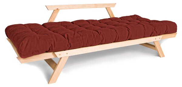 MarLiving Rozkládací futonová pohovka BREEZIO 02 170 cm z masivu/červená