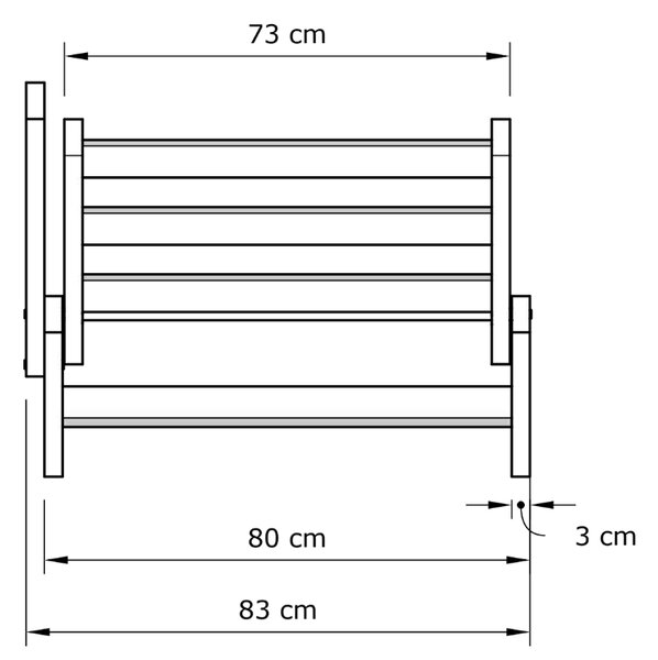 MarLiving Rozkládací futonová pohovka BREEZIO 03 170 cm z masivu/modrá