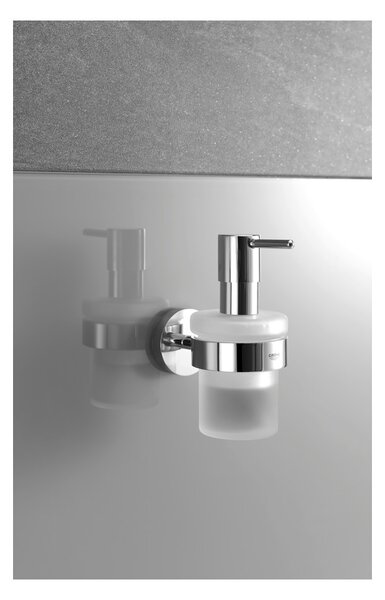 GROHE Essentials - Dávkovač tekutého mýdla s držákem, Chrom 40448001