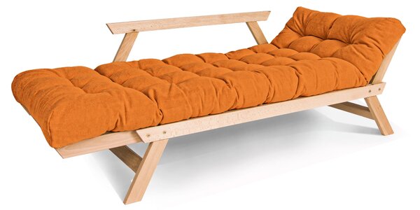 MarLiving Rozkládací futonová pohovka BREEZIO 02 170 cm z masivu/oranžová