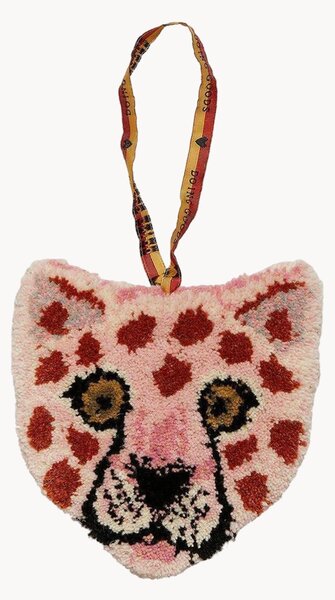 Závěsná dekorace z vlny Pinky Leopard